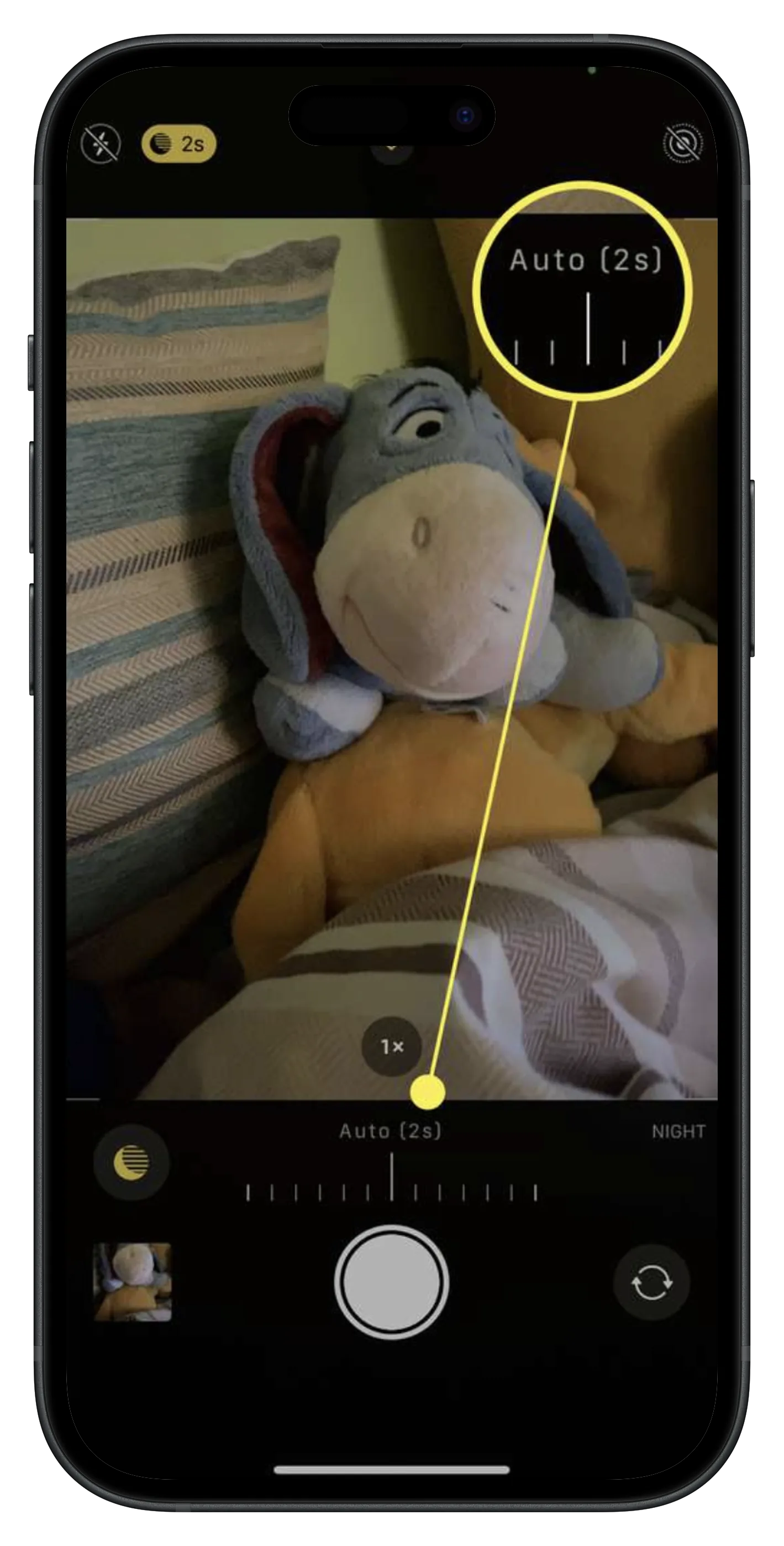 iPhone Night Mode slider